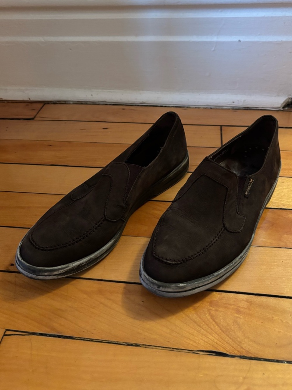Mephisto Women's Slip-On Loafers in Dark Brown Suede
